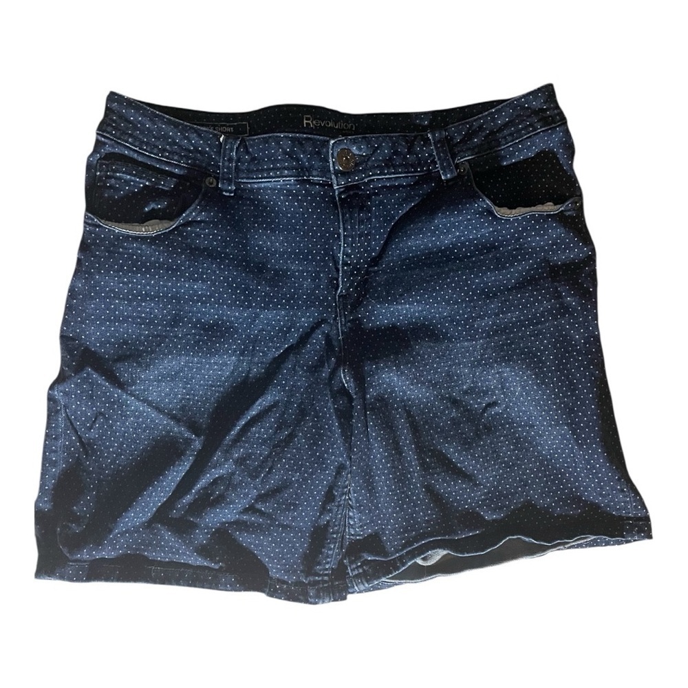 Revolution by Ricki’s Dark Blue Denim Shorts with White Dots​​​​